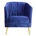 sillón ocasional terciopelo azul pequeño económico norval #color_azul