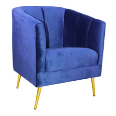 comprar sillón ocasional terciopelo azul pequeño económico norval #color_azul