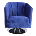 sillón ocasional terciopelo azul pequeño económico norval #color_azul