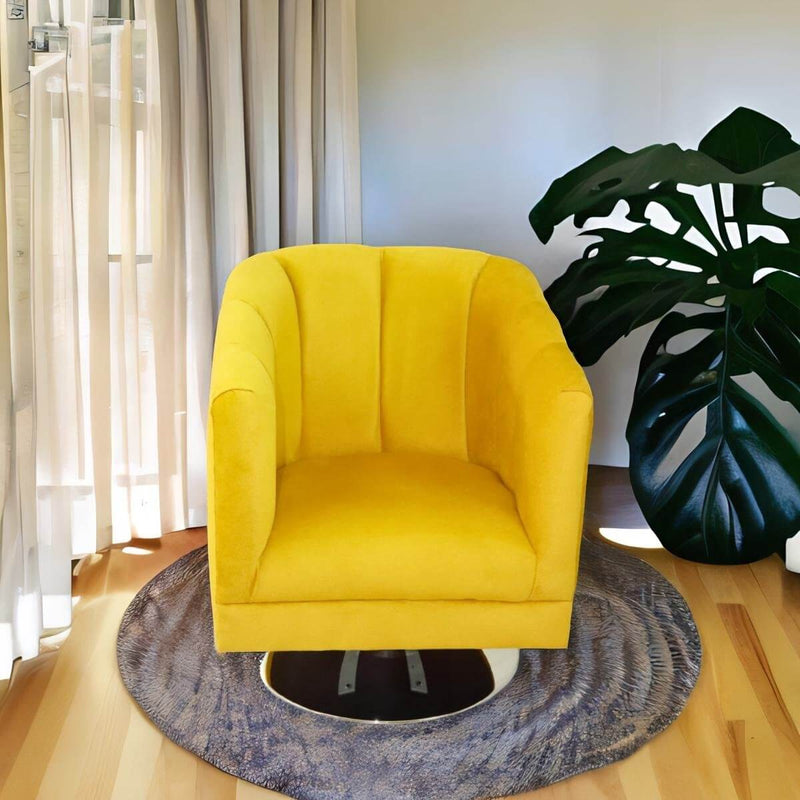 donde comprar sillón individual terciopelo amarillo pequeño económico norval