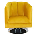 sillón ocasional terciopelo mostaza pequeño económico norval #color_mostaza