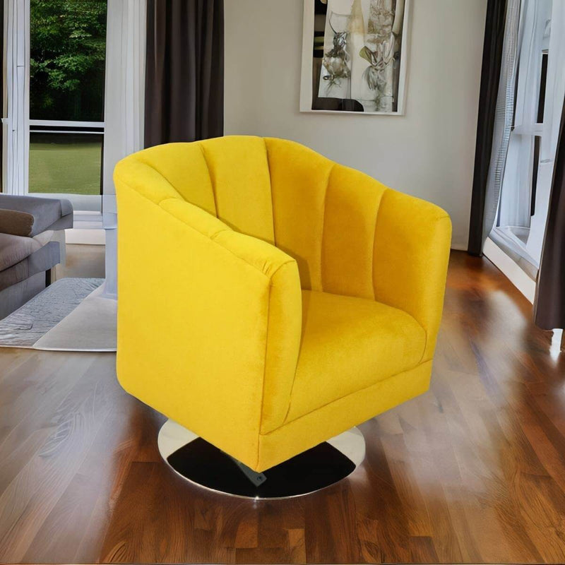 donde comprar sillón ocasional terciopelo amarillo pequeño económico norval