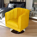 donde comprar sillón moderno terciopelo amarillo pequeño económico norval