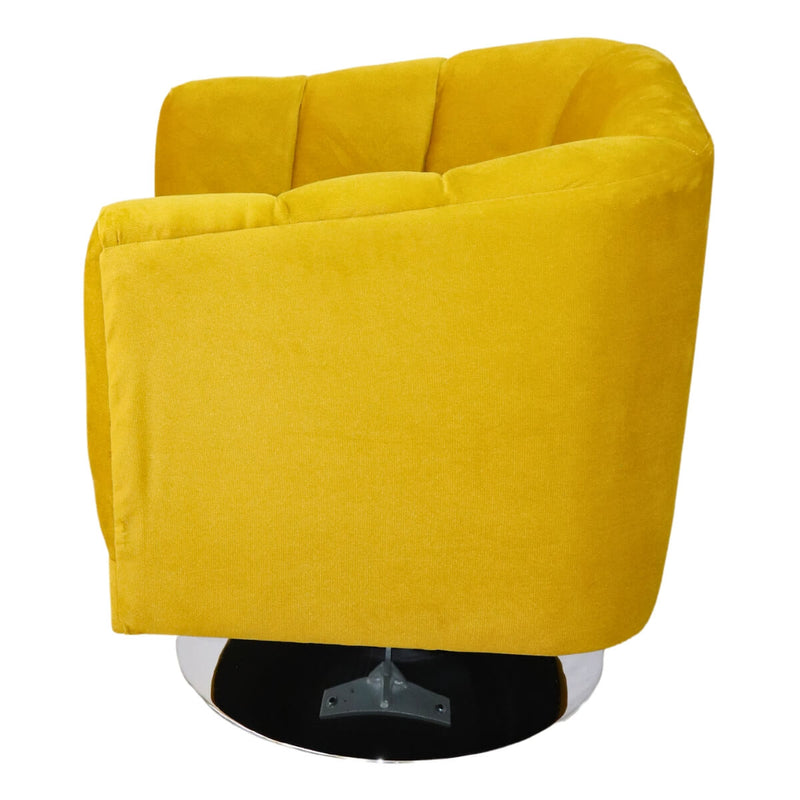 donde comprar sillón giratorio terciopelo amarillo pequeño económico norval