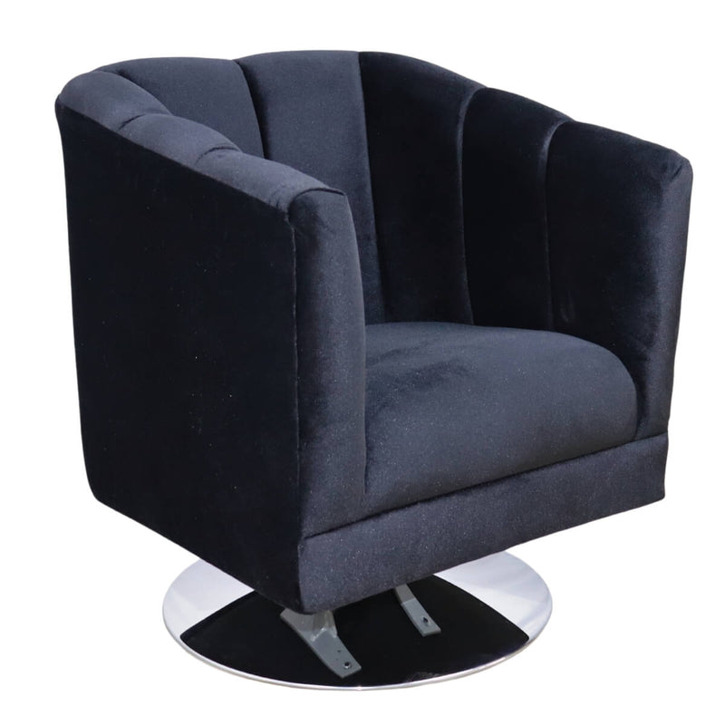 donde comprar sillón giratorio ocasional terciopelo negro para sala norval