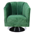 sillón giratorio terciopelo verde pequeño económico norval #color_verde