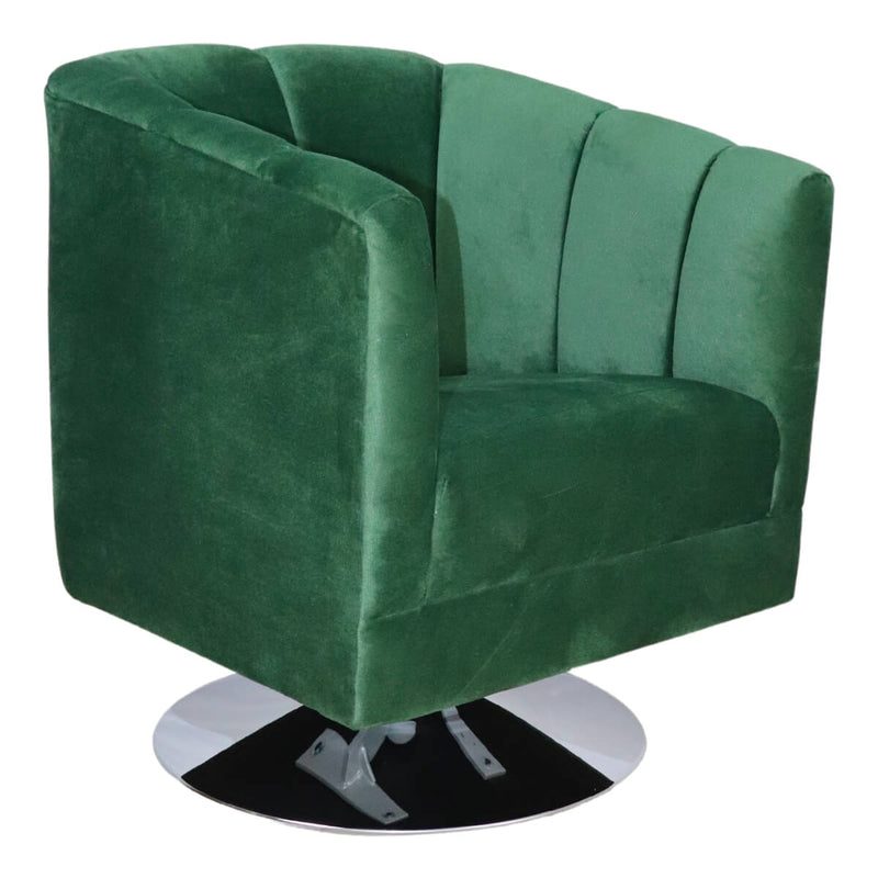 donde comprar sillón giratorio individual terciopelo verde económico norval