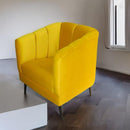 sillón de terciopelo pequeño económico norval