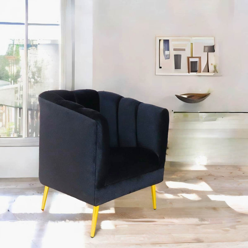 donde comprar sillón ocasional terciopelo negro pequeño económico norval