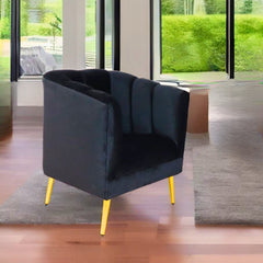 donde comprar sillón de terciopelo pequeño económico norval #color_negro