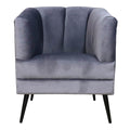 sillón ocasional terciopelo gris pequeño económico norval #color_oxford