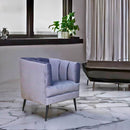 donde comprar sillón ocasional terciopelo gris pequeño económico norval