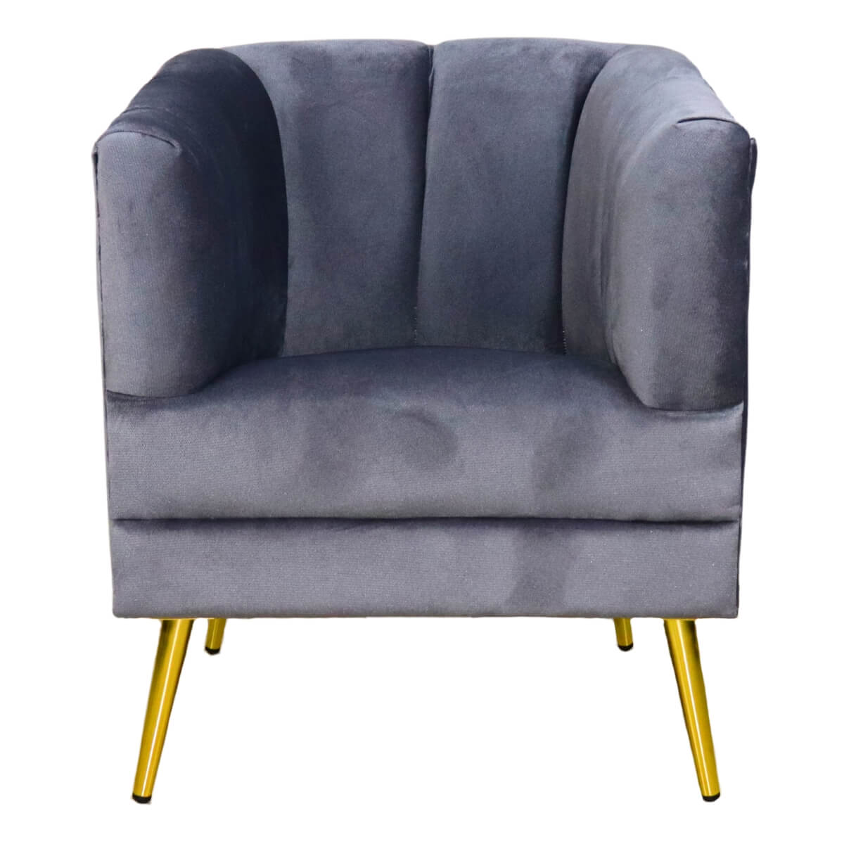 sillón ocasional terciopelo gris pequeño económico norval #color_oxford