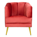 sillón ocasional terciopelo salmón pequeño económico norval #color_salmon