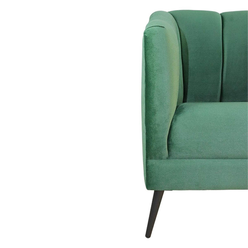 sillón individual verde pequeño económico norval