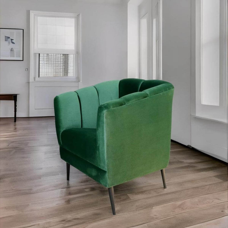 donde comprar sillón ocasional terciopelo verde pequeño económico norval