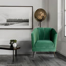 comprar sillón ocasional verde pequeño económico norval