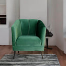 sillón ocasional verde pequeño económico norval