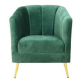sillón ocasional terciopelo verde pequeño económico norval #color_verde