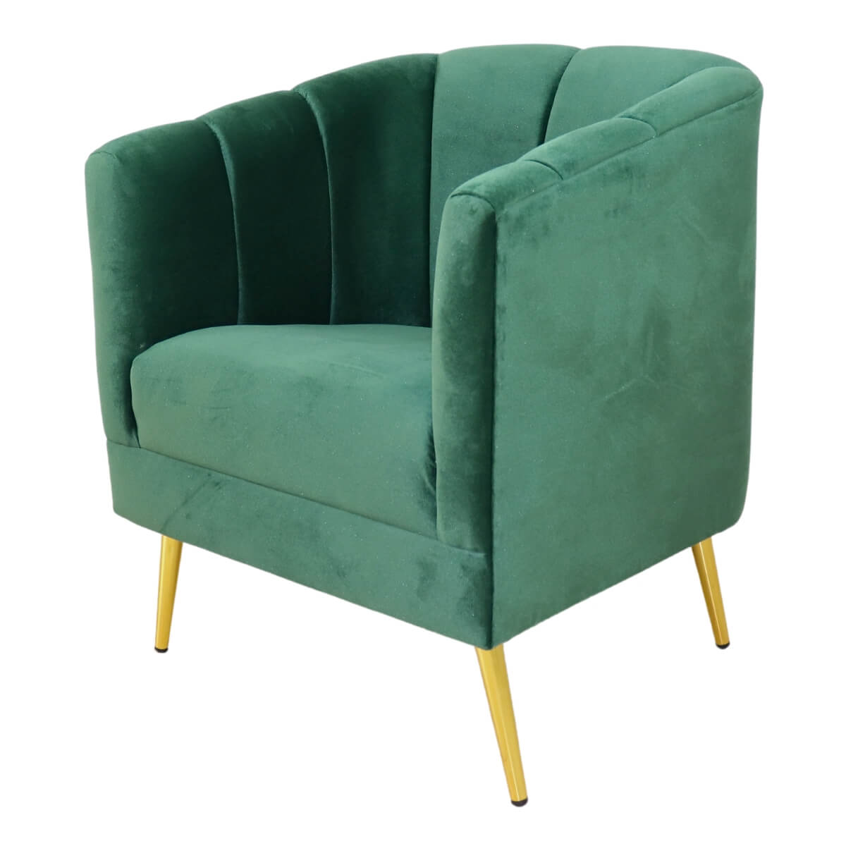 precio sillón ocasional terciopelo verde pequeño económico norval #color_verde