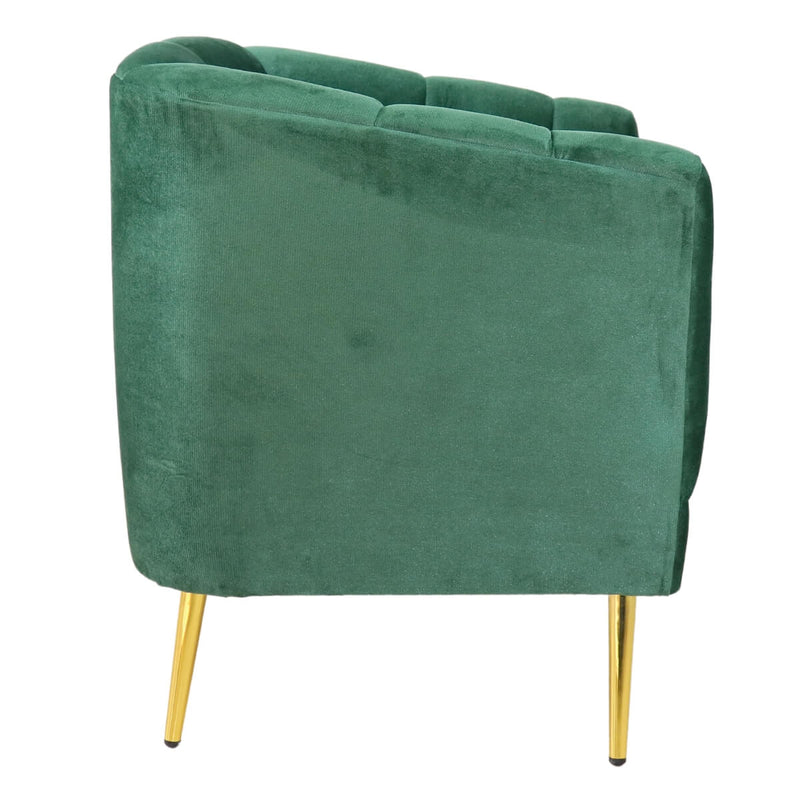 donde comprar sillón ocasional terciopelo verde pequeño económico norval