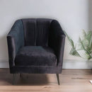 sillón ocasional negro pequeño económico norval