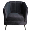 sillón ocasional terciopelo negro pequeño económico norval #color_negro