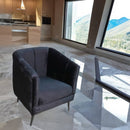 sillón de terciopelo pequeño económico norval