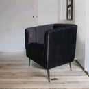 donde comprar sillón ocasional terciopelo negro pequeño económico norval