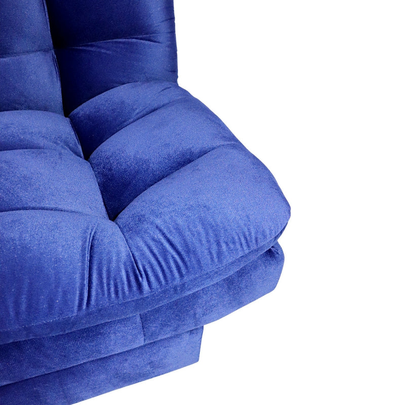 sillón reclinable azul