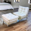 comprar sillón con otoman pequeño moderno beige cerca de mi norval