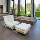 sillón para recámara con taburete individual beige donde comprar cerca de mi norval