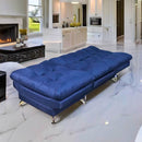 donde comprar sillón pequeño con taburete individual azul cerca de mi norval