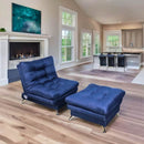 sillón con taburete individual ocasional azul donde comprar cerca de mi norval