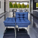 sillón de sala con taburete individual azul donde comprar cerca de mi norval