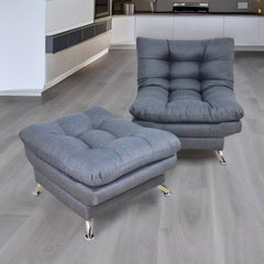 sillón con taburete individual gris donde comprar cerca de mi norval #color_oxford