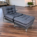 sillón con taburete individual gris donde comprar cerca de mi norval