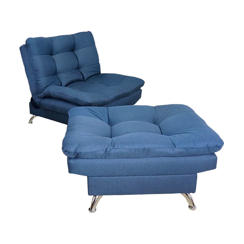 comprar sillón con otoman pequeño moderno azul  cerca de mi norval
