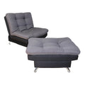 comprar sillón para recámara pequeño moderno negro con gris cerca de mi norval #color_negro - grey