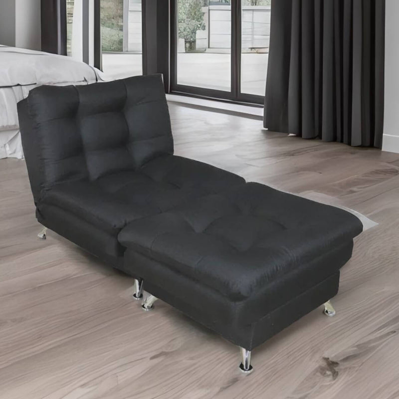sillón cama con taburete individual negro donde comprar cerca de mi norval