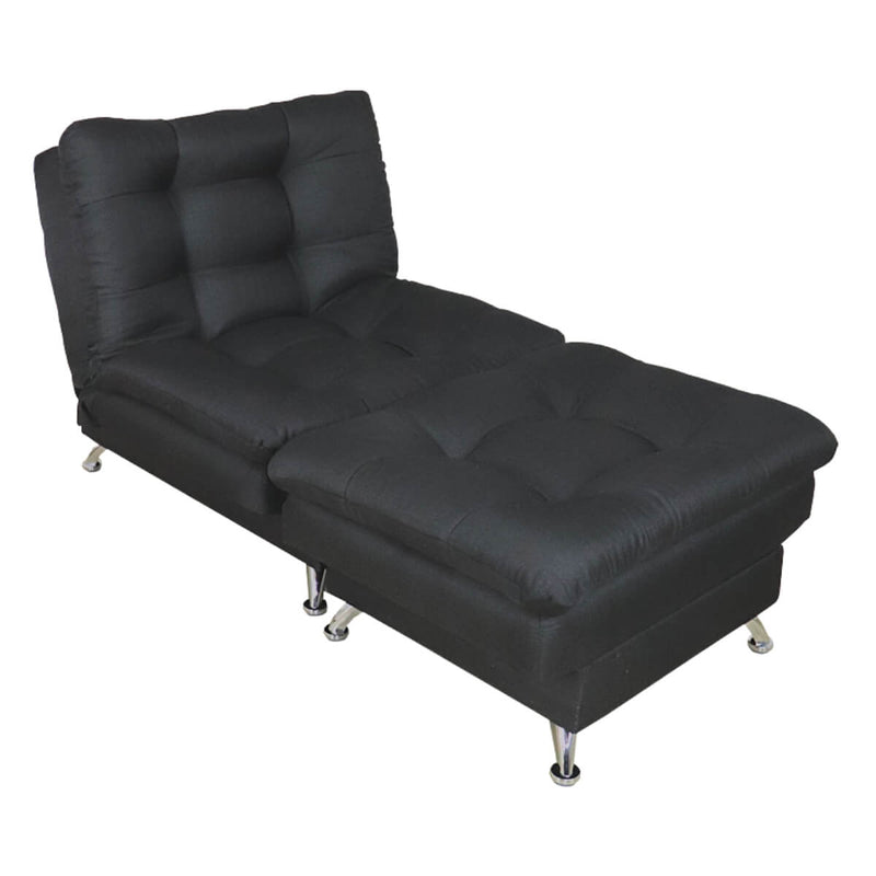 sillón cama con taburete individual negro donde comprar cerca de mi norval