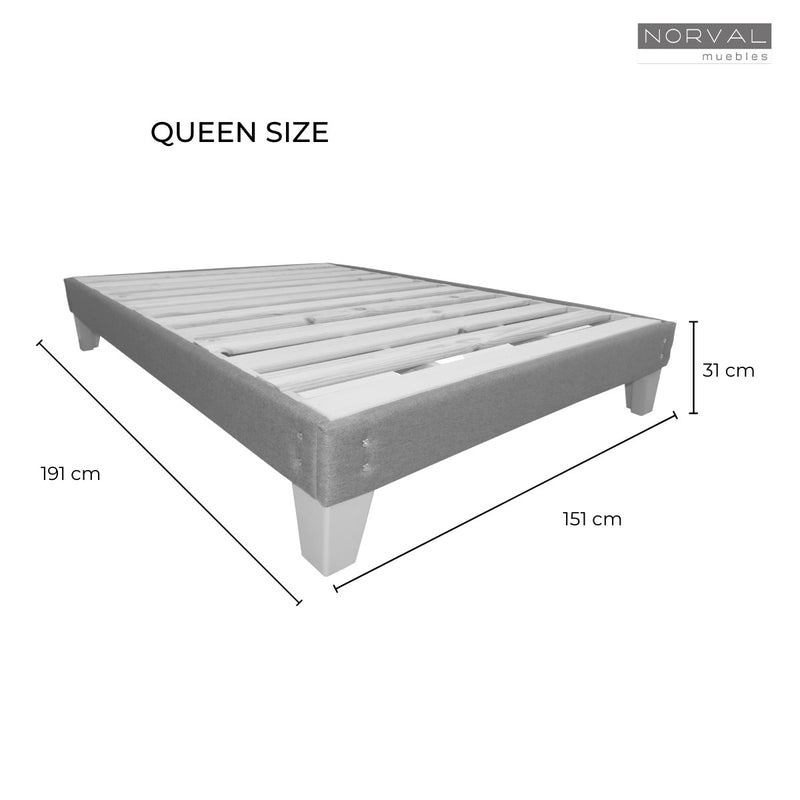 medidas de base de cama queen