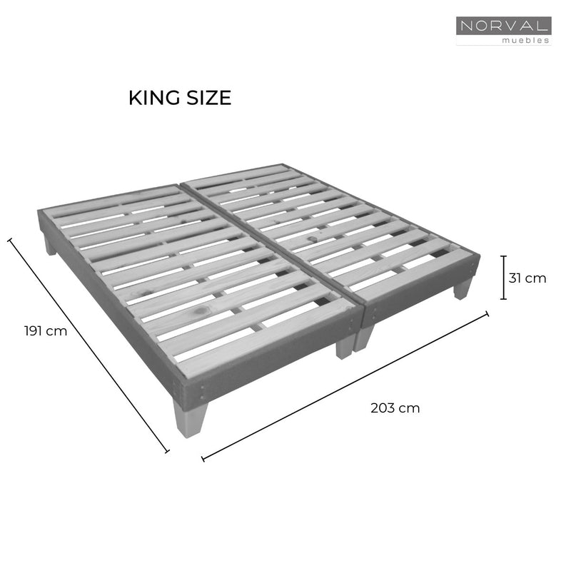 medidas base de cama king size armable de madera donde comprar cerca de mi