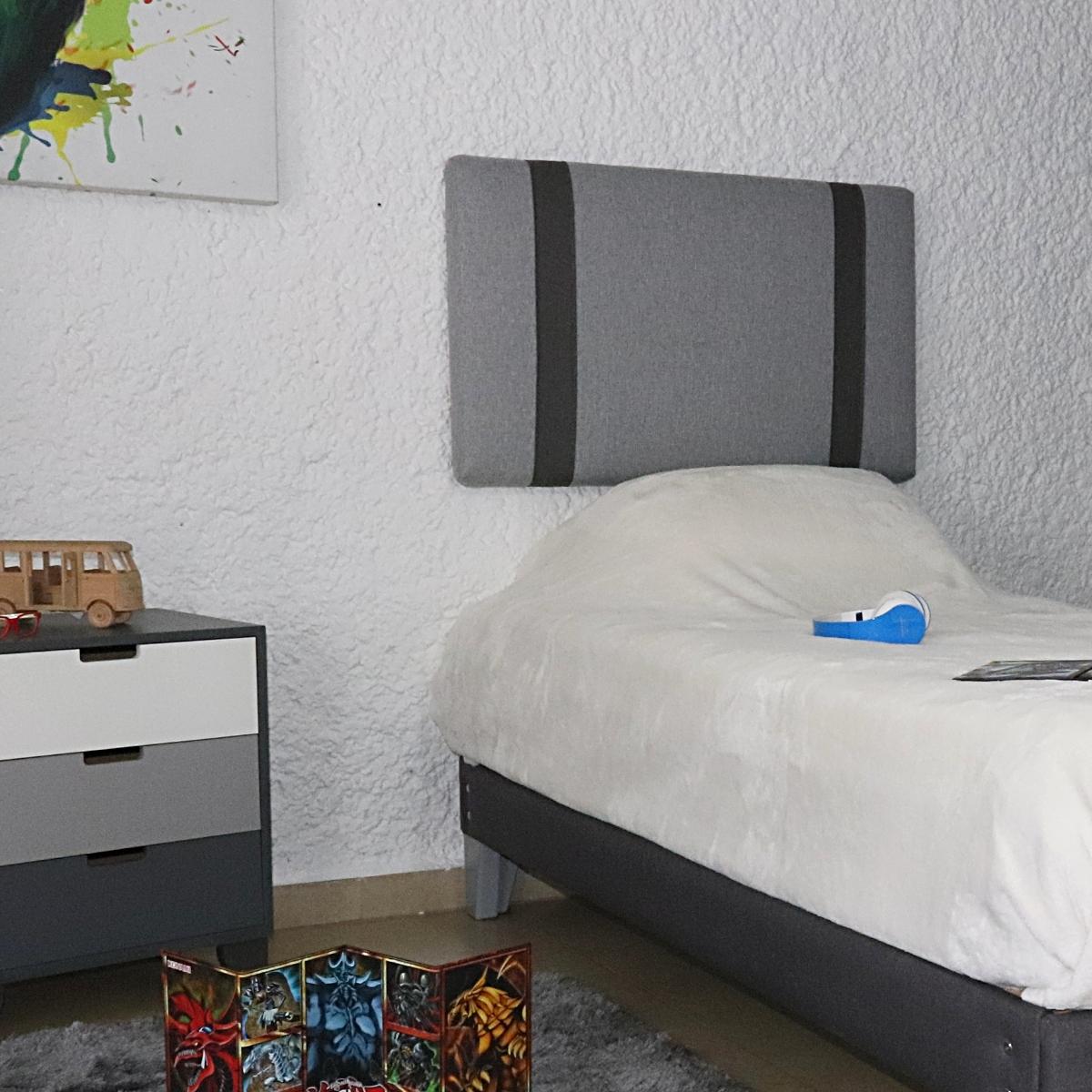 cabecera individual gris para colgar cerca de mi