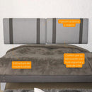 detalles cabecera king size gris