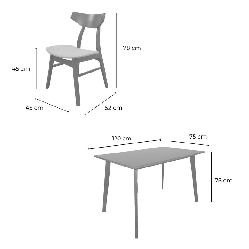 medidas sillas de madera