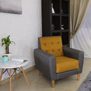 sillón individual gris