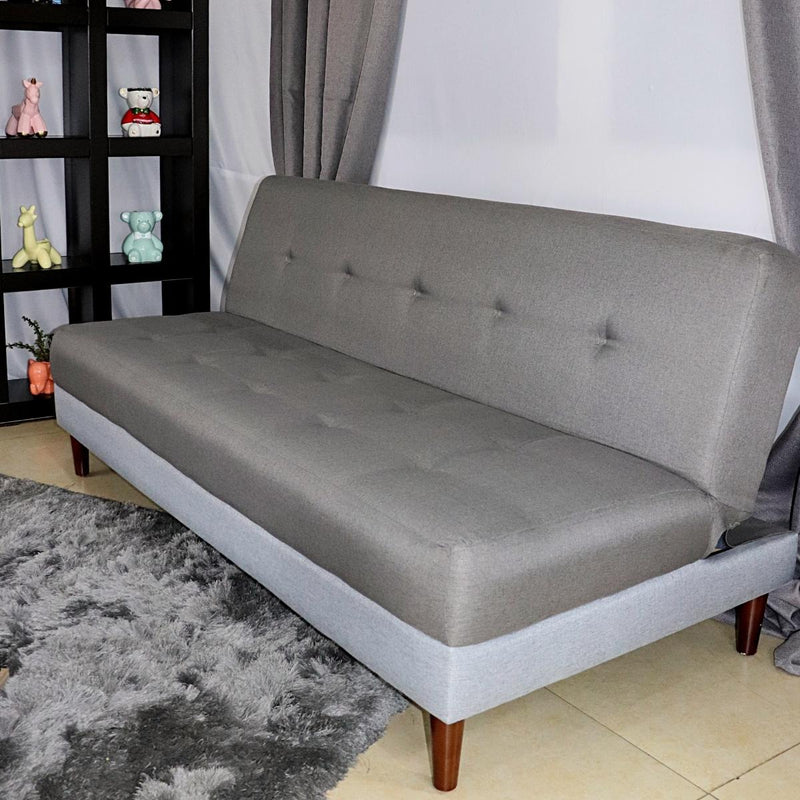 sofá cama individual gris