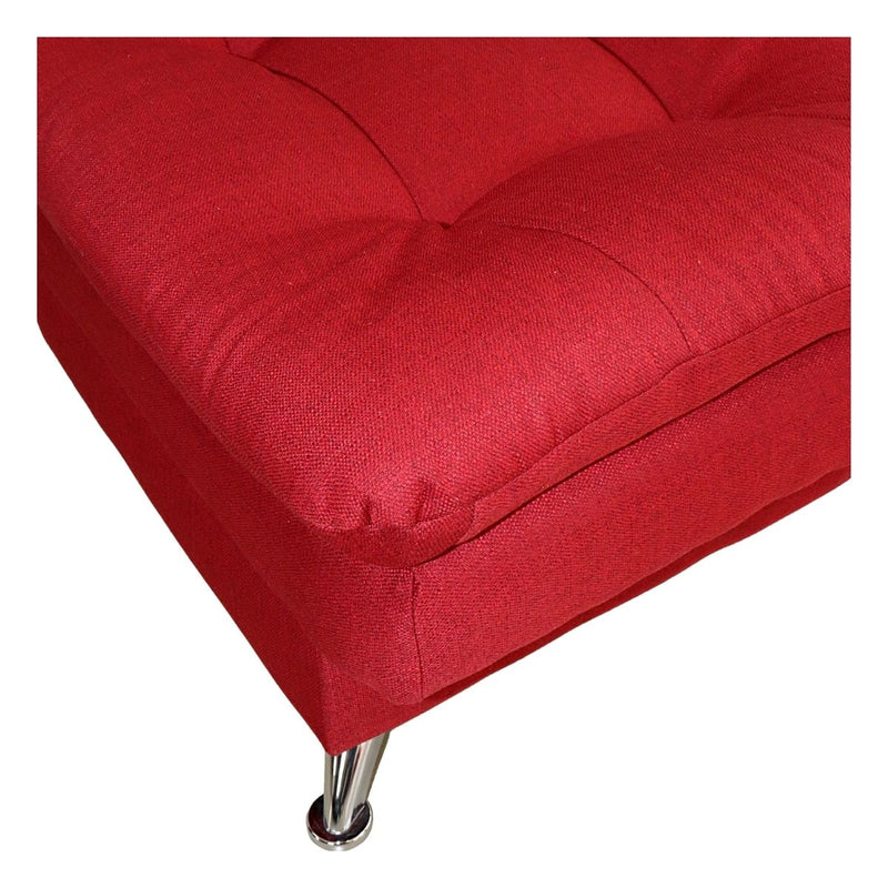 comprar sillón taburete otomano rojo rectangular cerca de mi