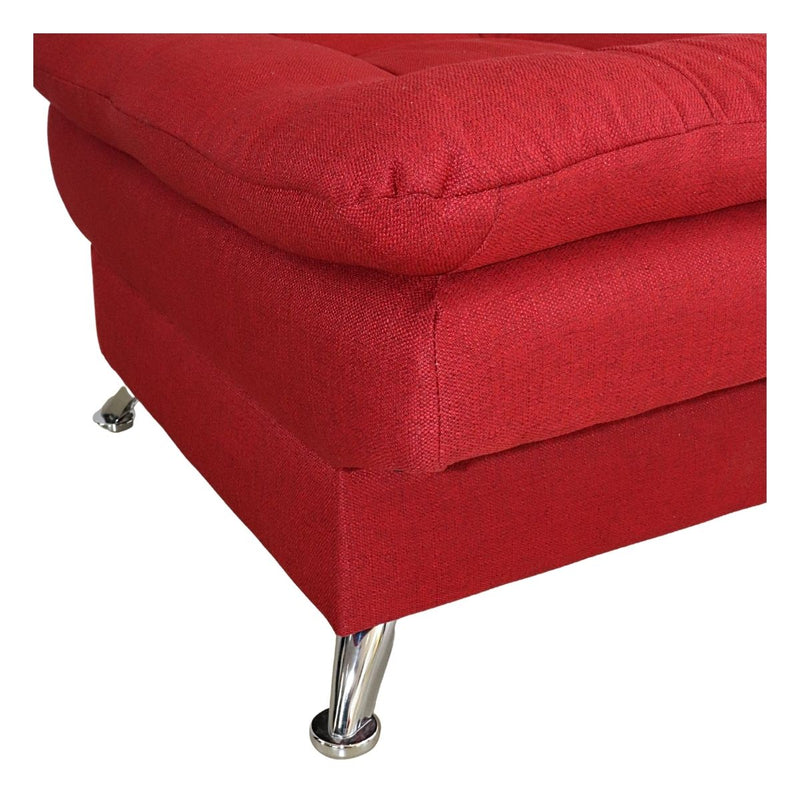 comprar sillón taburete otomano rectangular moderno rojo cerca de mi